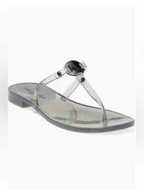 Karl Lagerfeld Wylda Black Smoke Clear Women’s Jelly Sandals Size 8 NIB